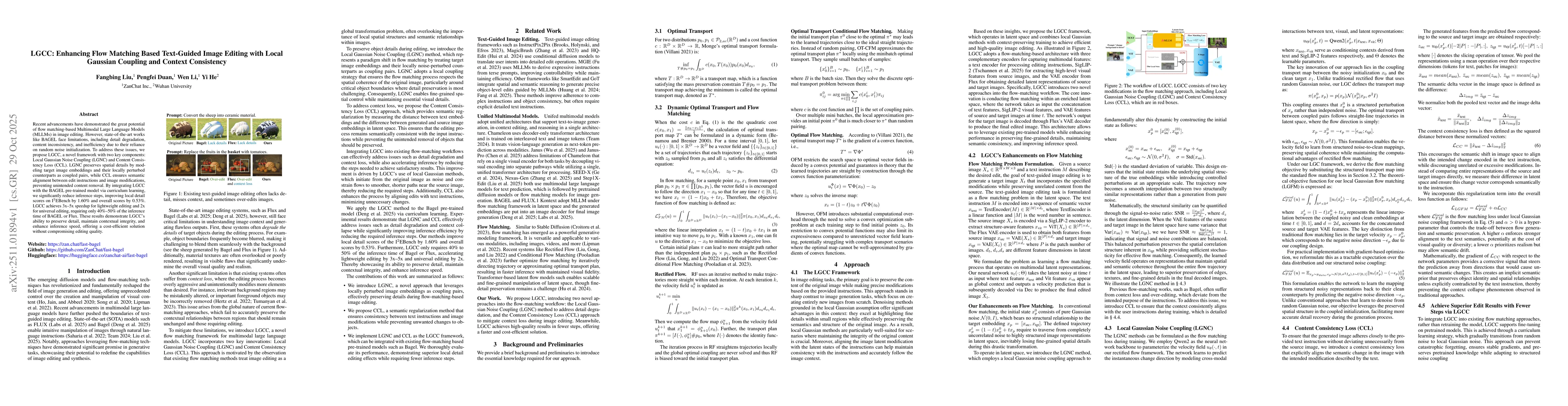 Thumbnail for LGCC: Enhancing Flow Matching Based Text-Guided Image Editing with Local Gaussian Coupling and Context Consistency