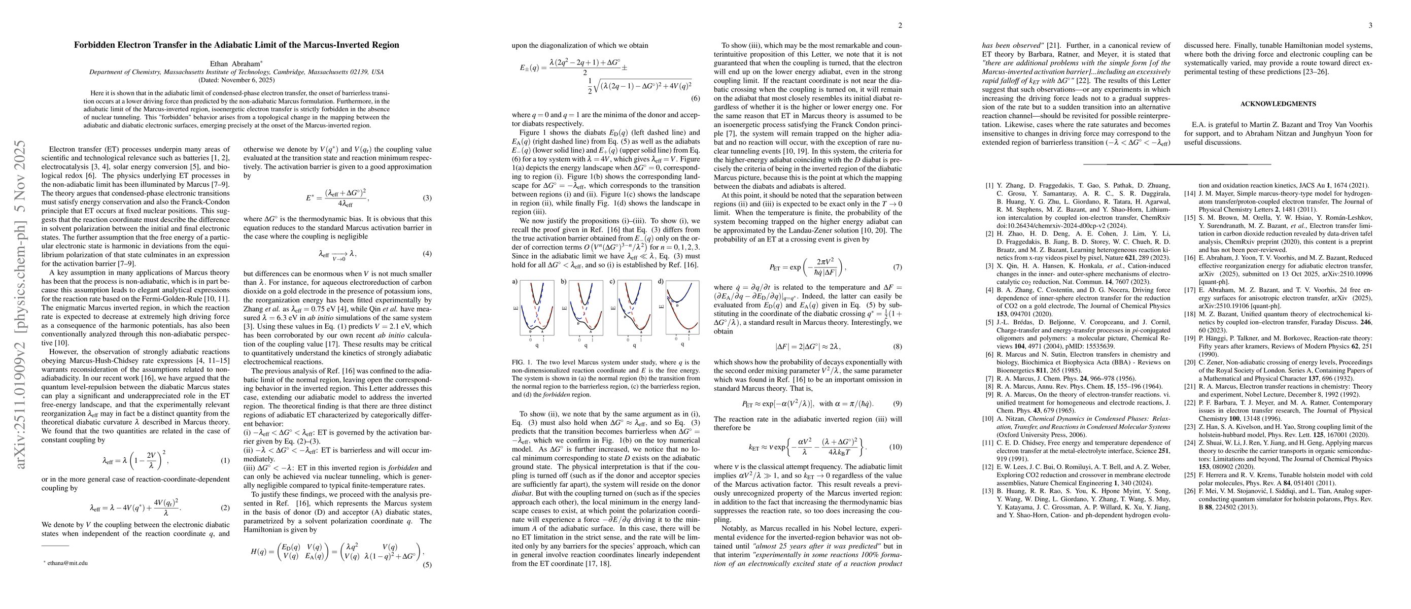 Thumbnail for Forbidden Electron Transfer in the Adiabatic Limit of the Marcus-Inverted Region