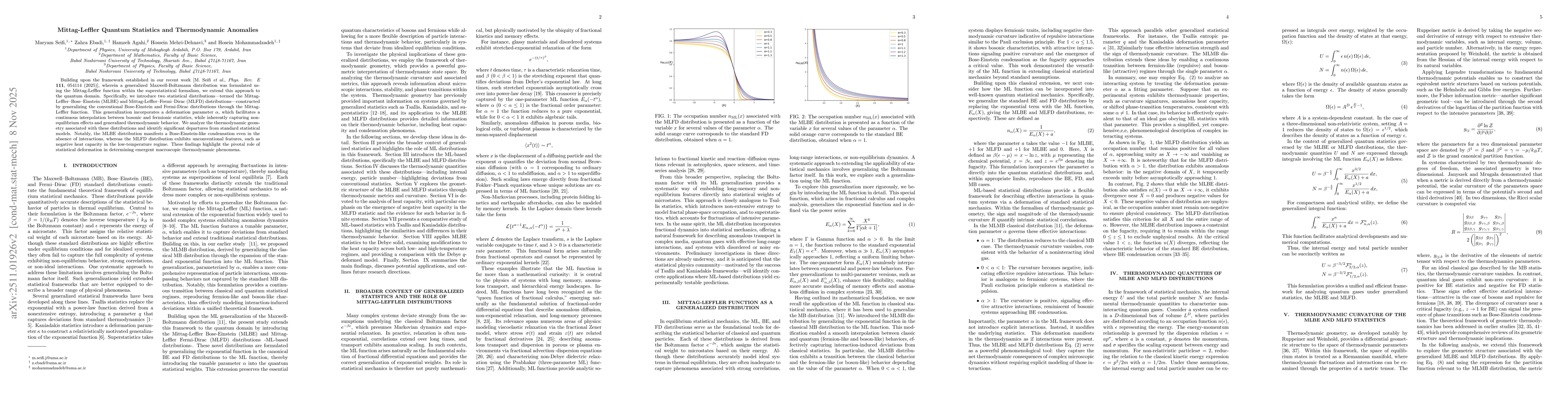 Thumbnail for Mittag-Leffler Quantum Statistics and Thermodynamic Anomalies