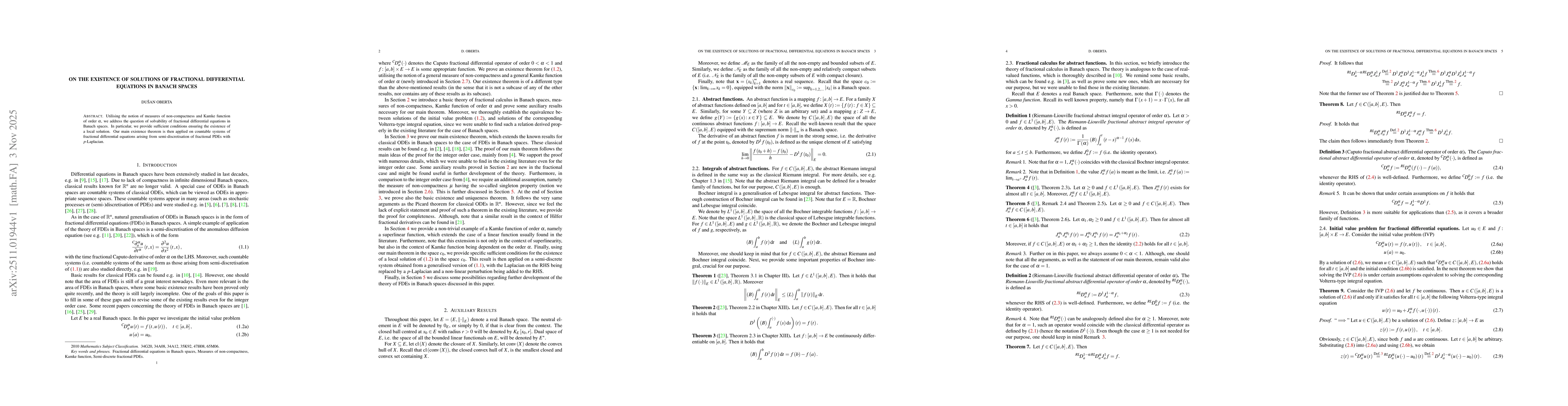 Thumbnail for On the existence of solutions of fractional differential equations in Banach spaces