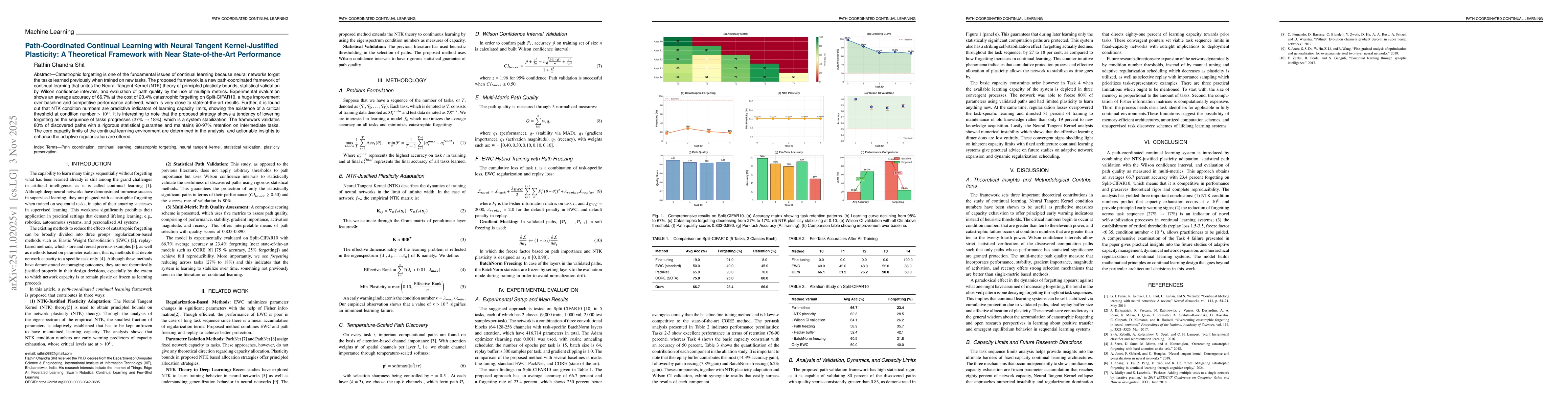 Thumbnail for Path-Coordinated Continual Learning with Neural Tangent Kernel-Justified Plasticity: A Theoretical Framework with Near State-of-the-Art Performance