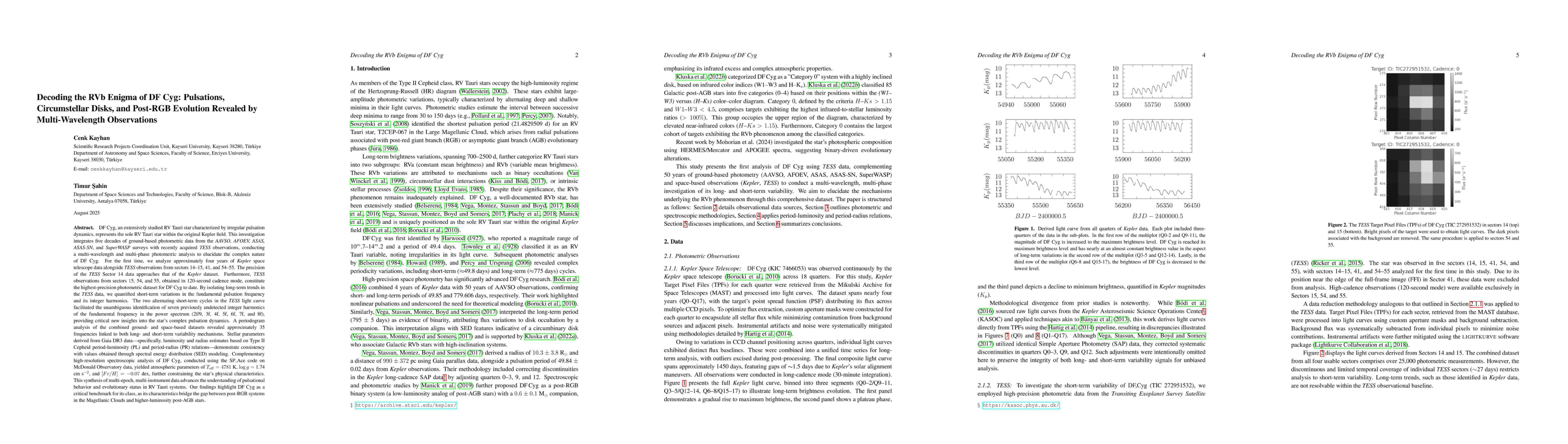 Thumbnail for Decoding the RVb Enigma of DF Cyg: Pulsations, Circumstellar Disks, and Post-RGB Evolution Revealed by Multi-Wavelength Observations