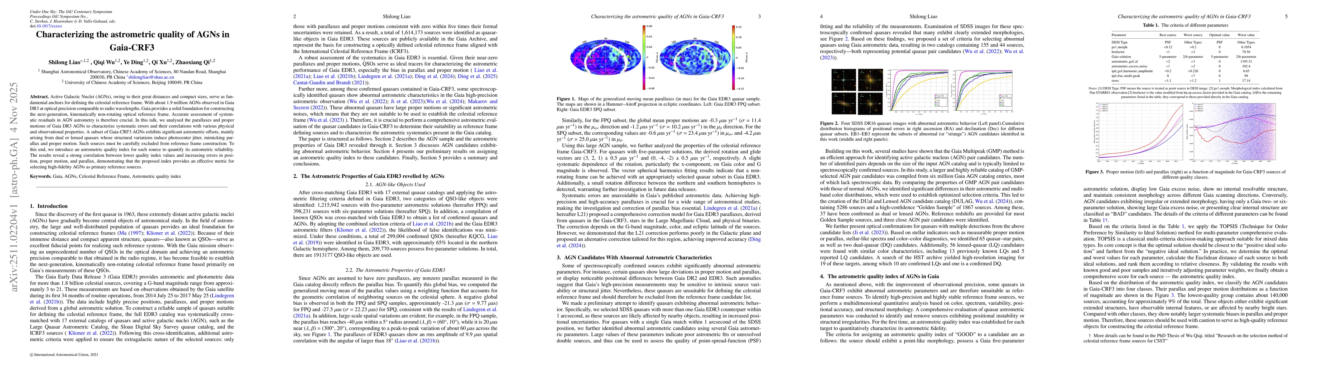 Thumbnail for Characterizing the astrometric quality of AGNs in Gaia-CRF3