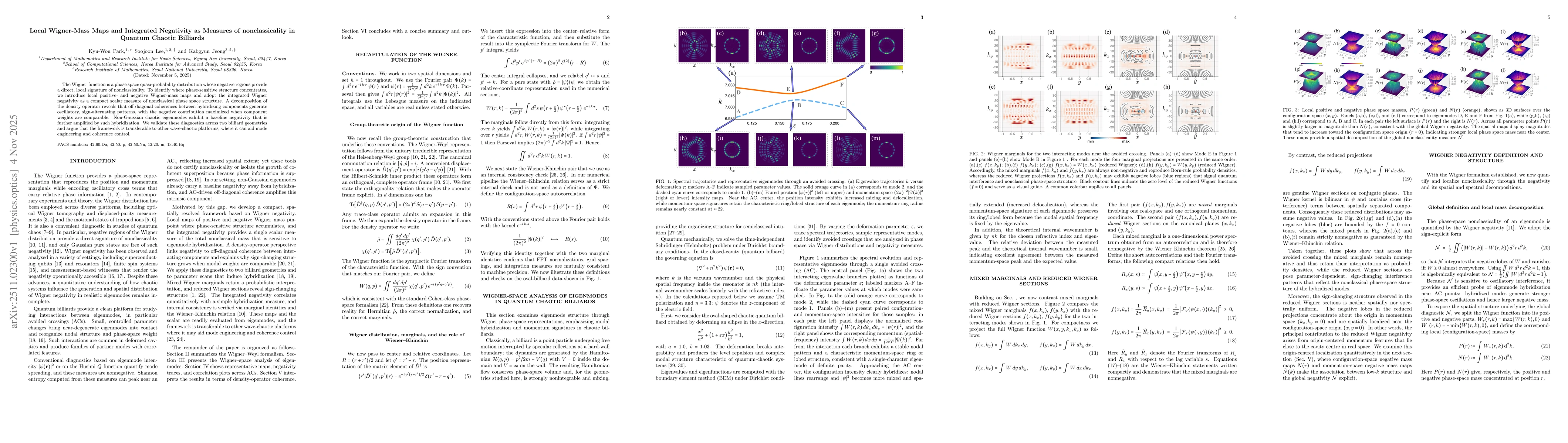 Thumbnail for Local Wigner-Mass Maps and Integrated Negativity as Measures of nonclassicality in Quantum Chaotic Billiards