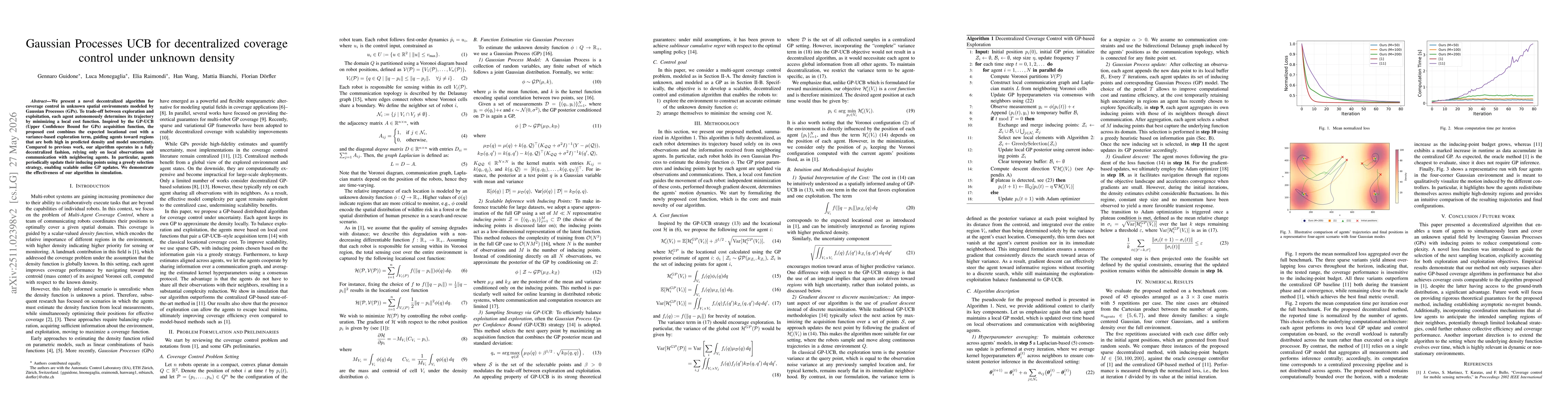 Thumbnail for A Spatially Informed Gaussian Process UCB Method for Decentralized Coverage Control