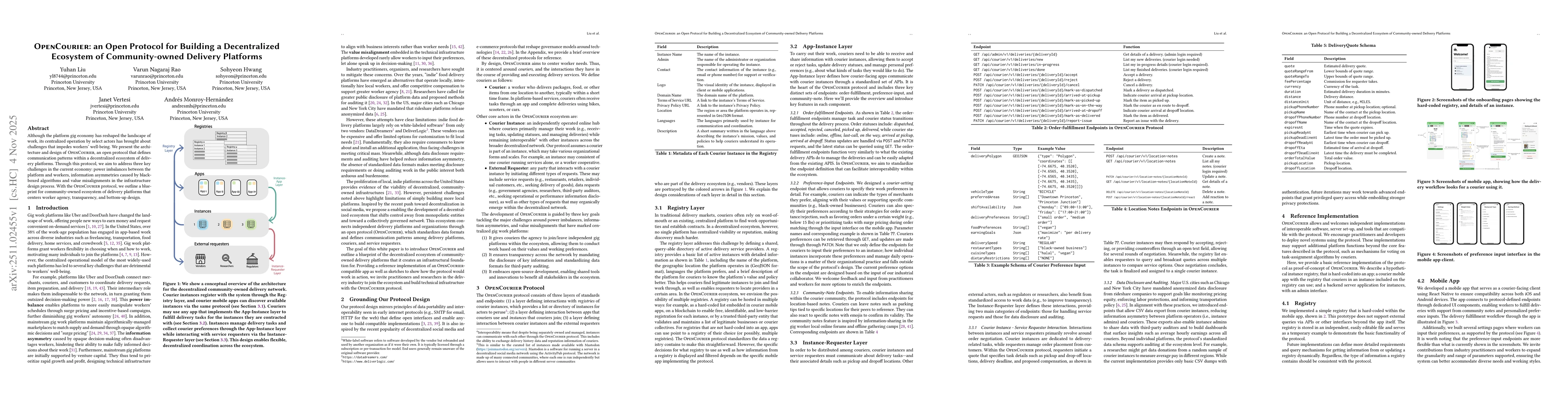 Thumbnail for OpenCourier: an Open Protocol for Building a Decentralized Ecosystem of Community-owned Delivery Platforms