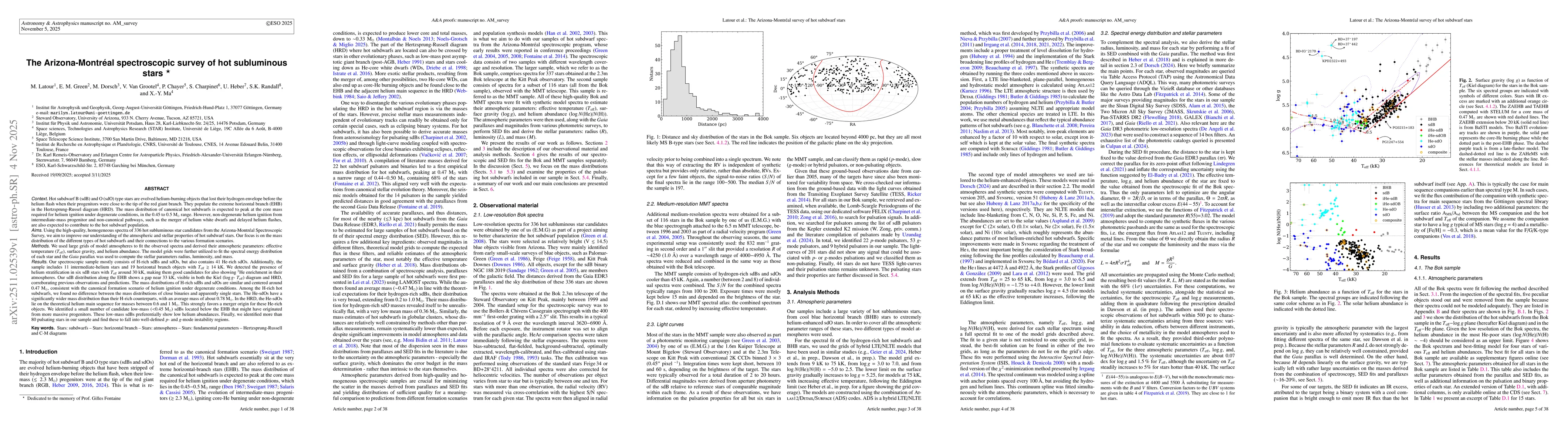 Thumbnail for The Arizona-Montréal spectroscopic survey of hot subluminous stars