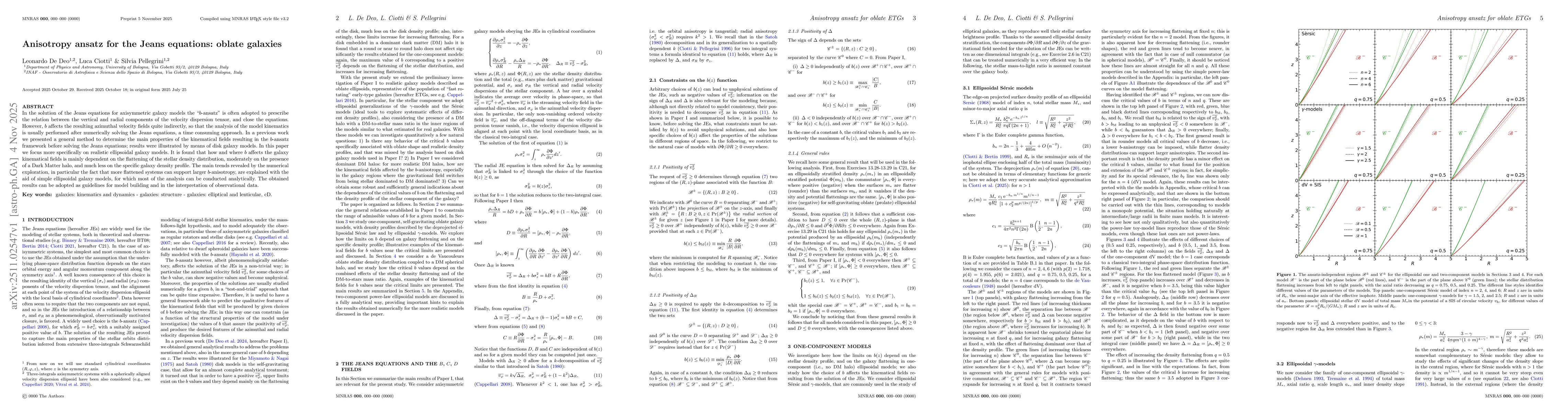 Thumbnail for Anisotropy ansatz for the Jeans equations: oblate galaxies