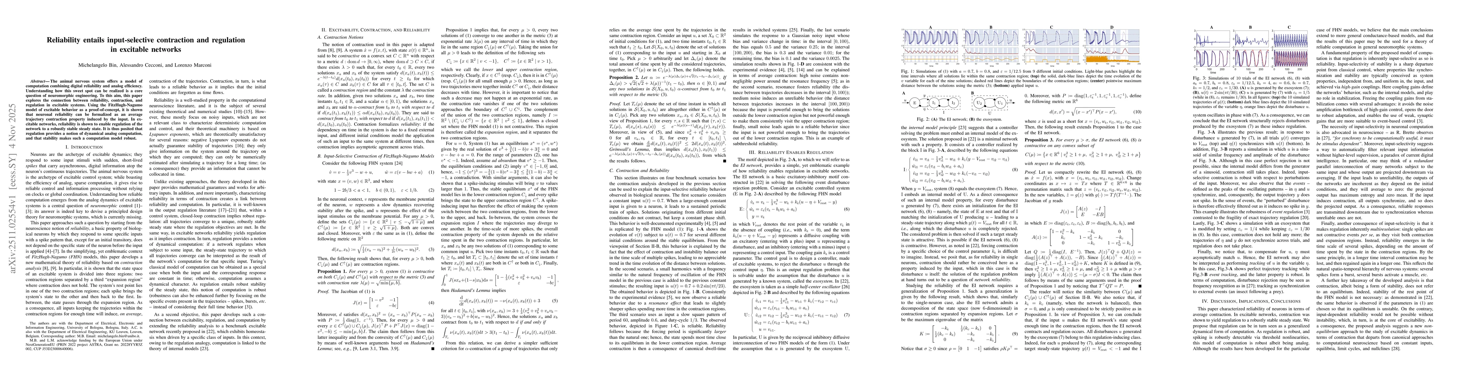 Thumbnail for Reliability entails input-selective contraction and regulation in excitable networks