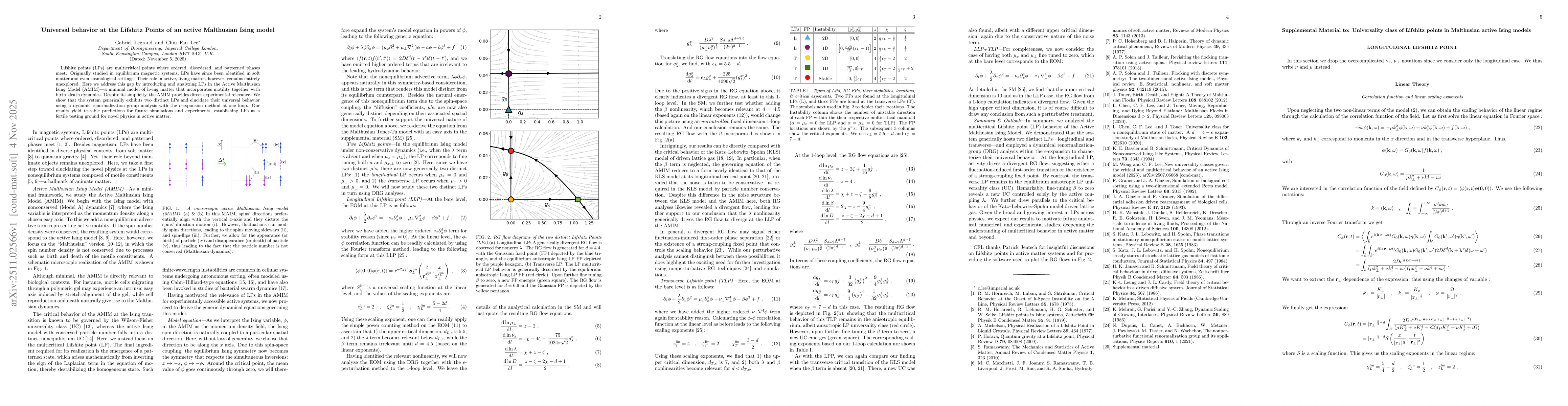 Thumbnail for Universal behavior at the Lifshitz Points of an active Malthusian Ising model