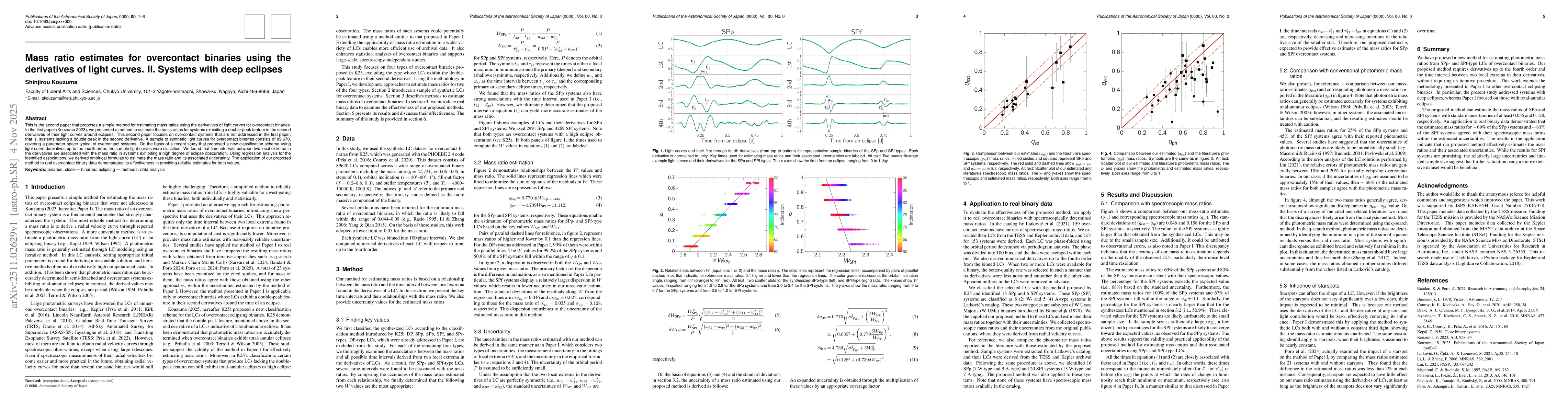Thumbnail for Mass ratio estimates for overcontact binaries using the derivatives of light curves. II. Systems with deep eclipses