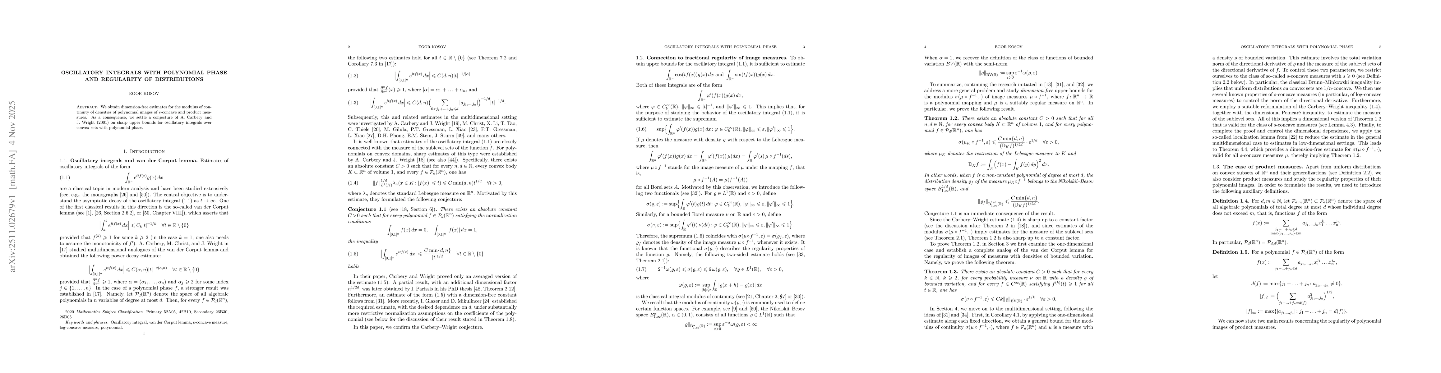 Thumbnail for Oscillatory integrals with polynomial phase and regularity of distributions