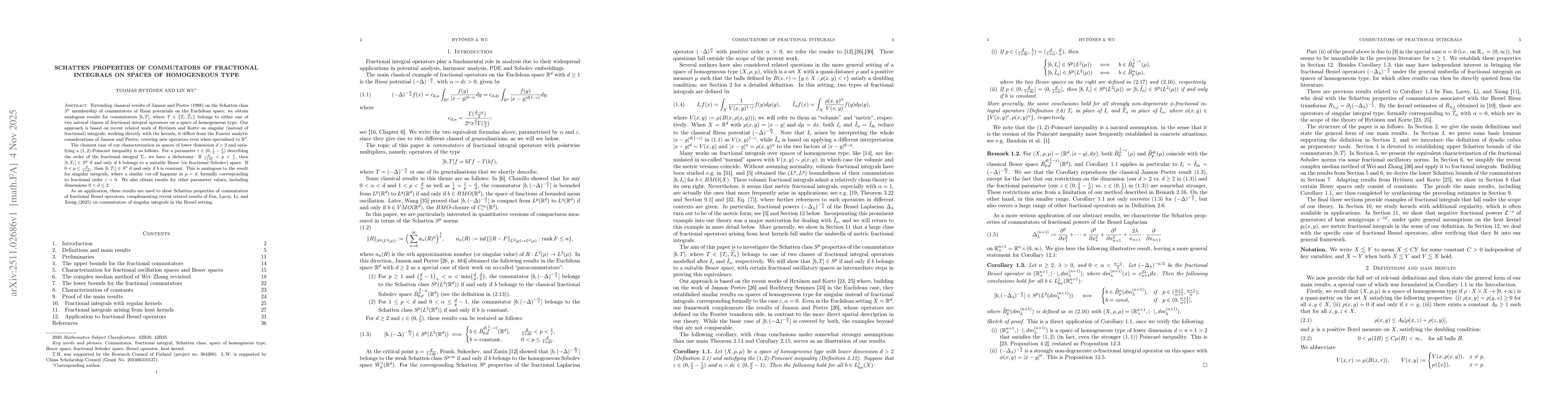 Thumbnail for Schatten properties of commutators of fractional integrals on spaces of homogeneous type