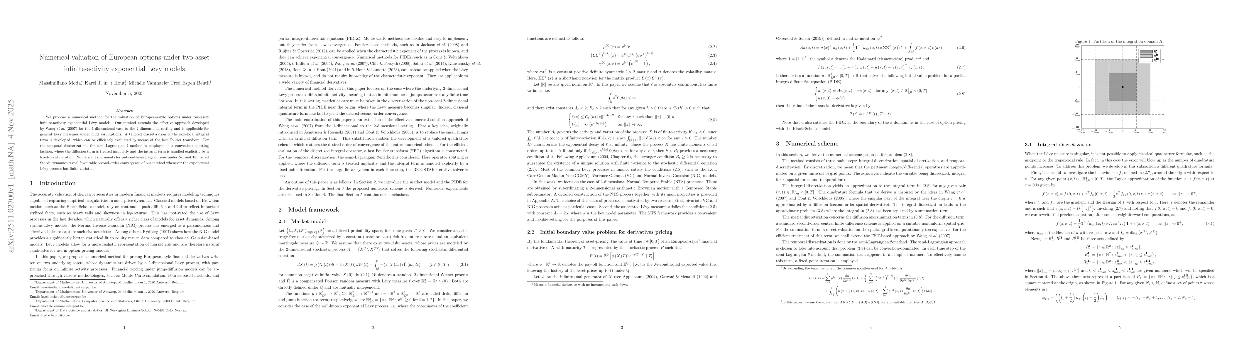 Thumbnail for Numerical valuation of European options under two-asset infinite-activity exponential Lévy models