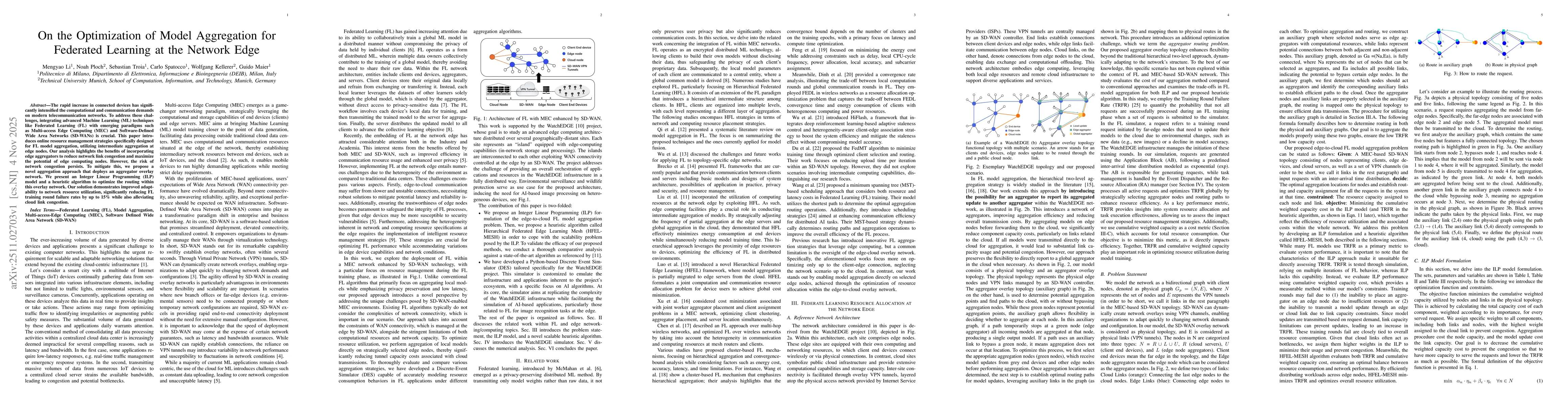Thumbnail for On the Optimization of Model Aggregation for Federated Learning at the Network Edge