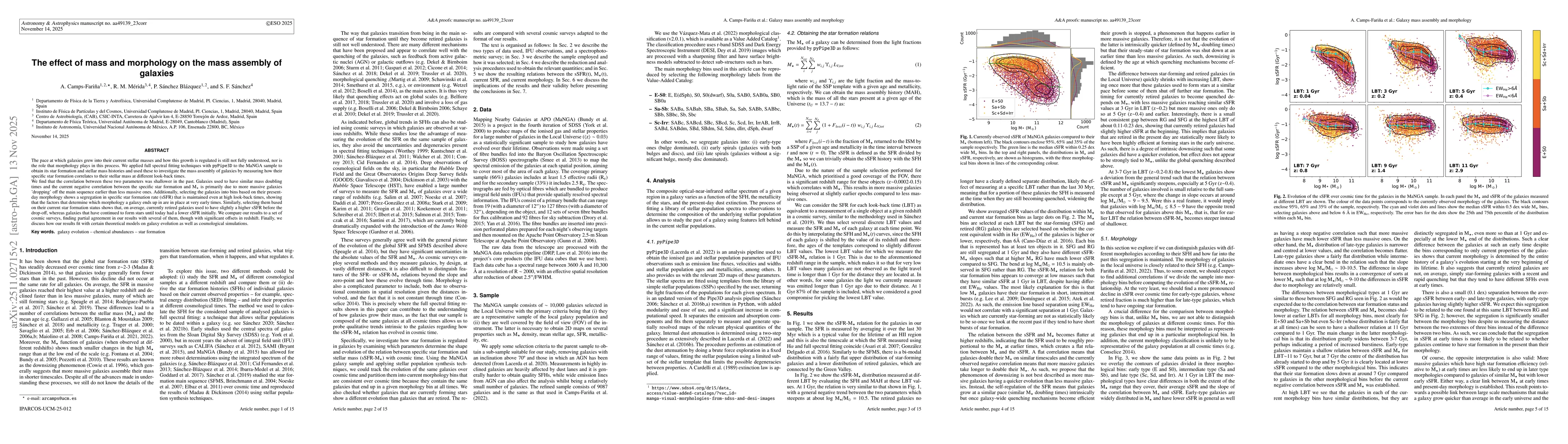 Thumbnail for The effect of mass and morphology on the mass assembly of galaxies