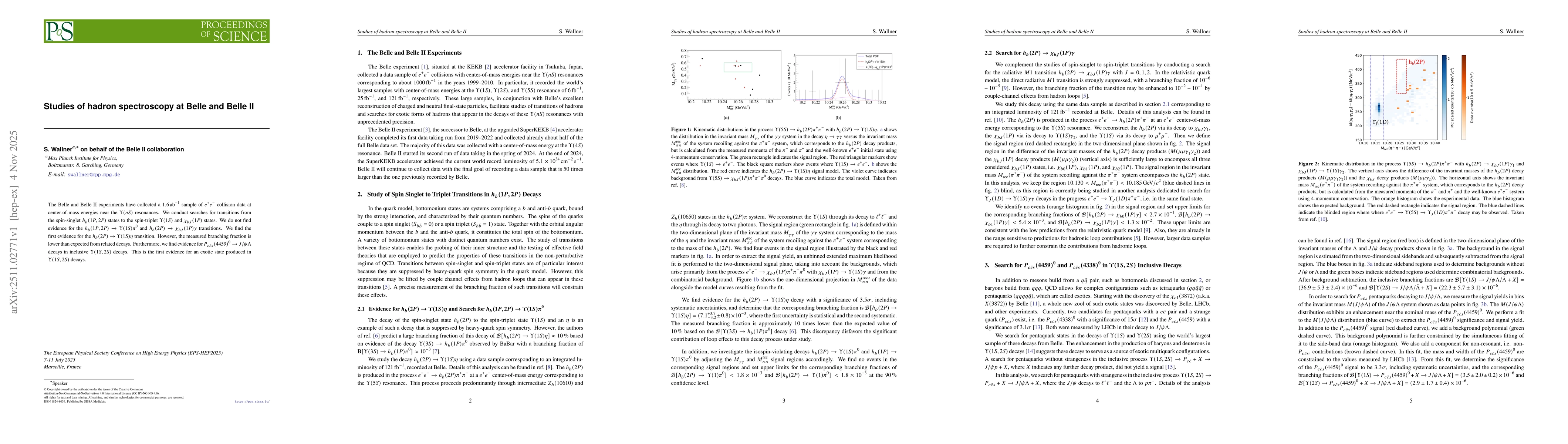 Thumbnail for Studies of hadron spectroscopy at Belle and Belle II