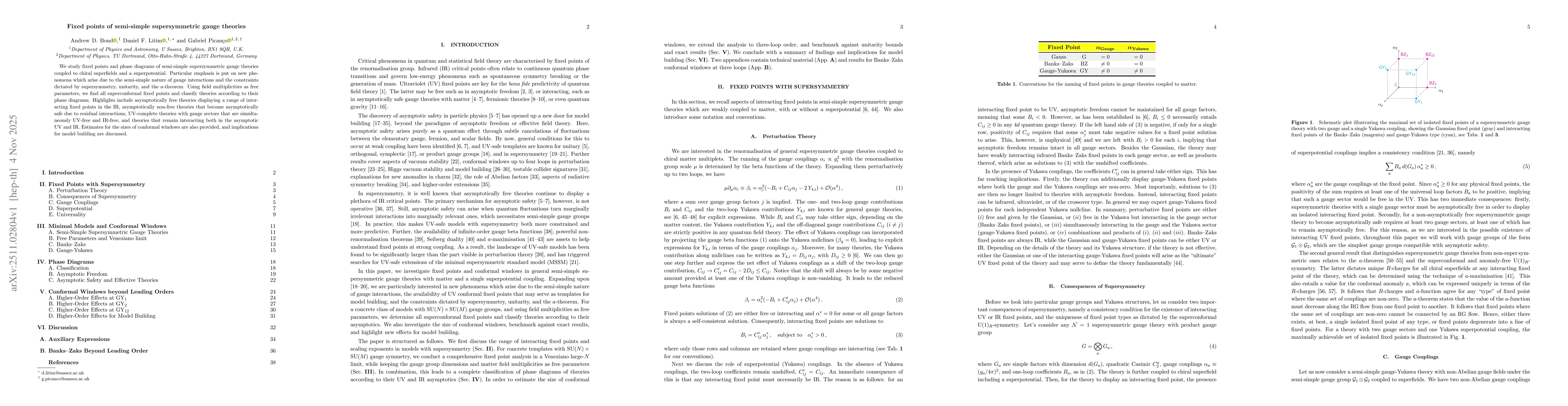 Thumbnail for Fixed points of semi-simple supersymmetric gauge theories