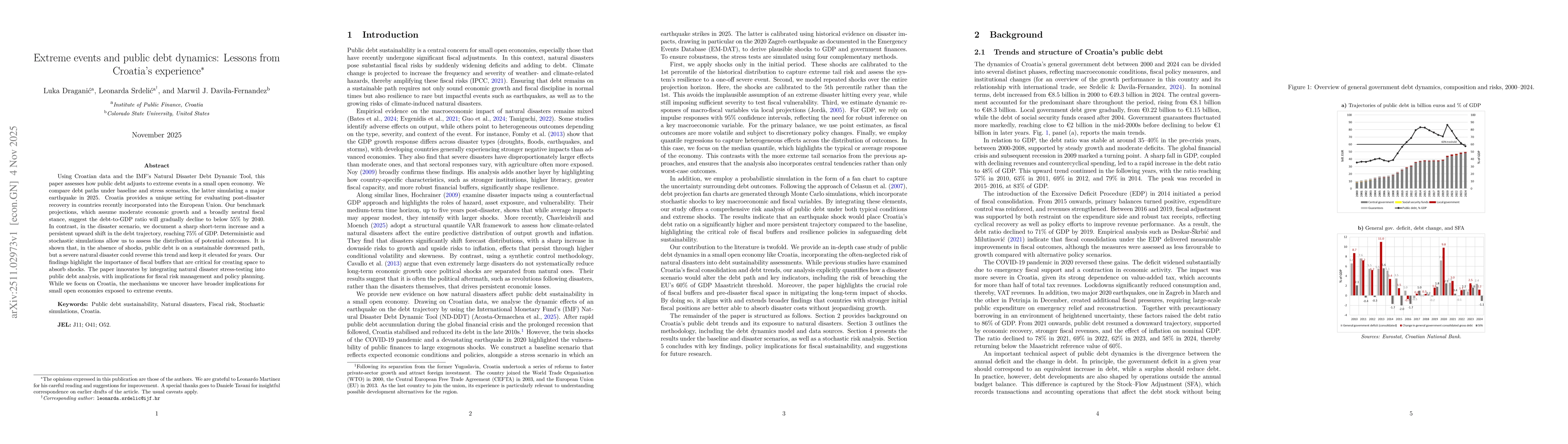 Thumbnail for Extreme events and public debt dynamics: Lessons from Croatia's experience