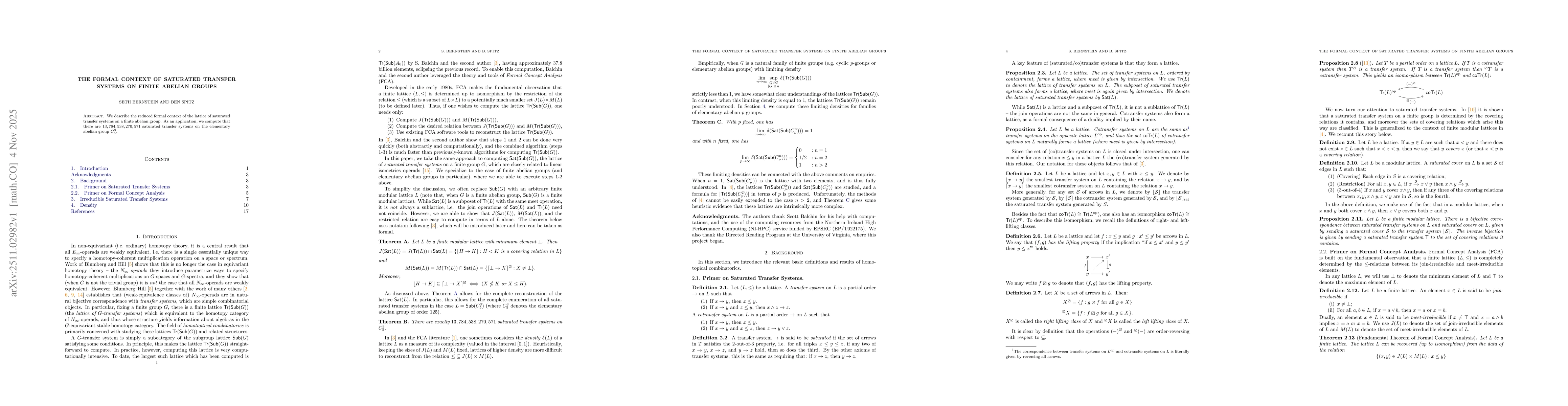 Thumbnail for The Formal Context of Saturated Transfer Systems on Finite Abelian Groups