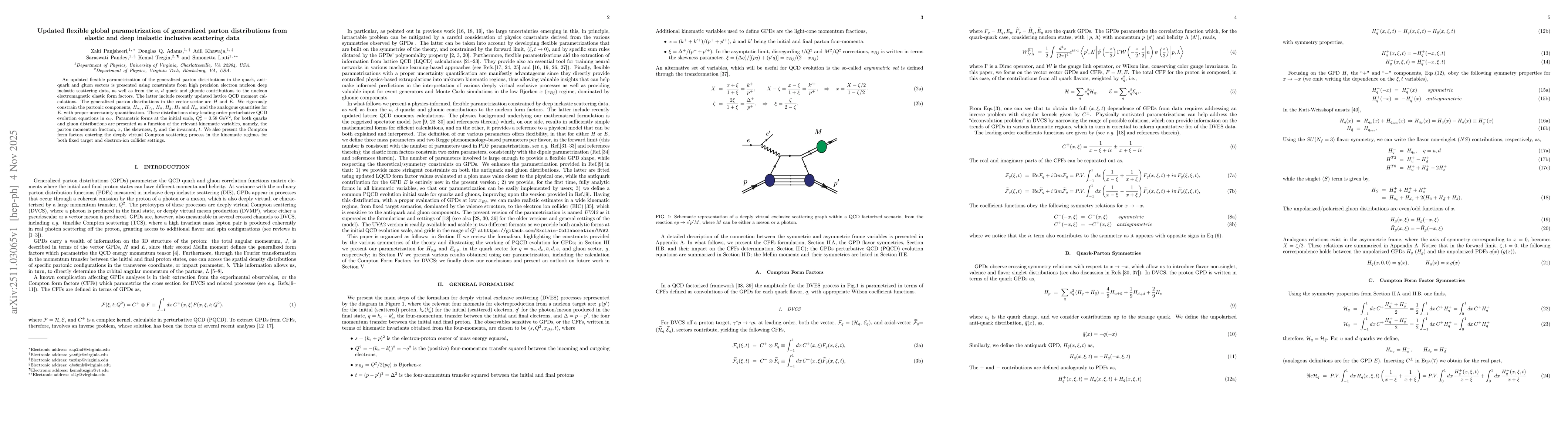 Thumbnail for Updated flexible global parametrization of generalized parton distributions from elastic and deep inelastic inclusive scattering data