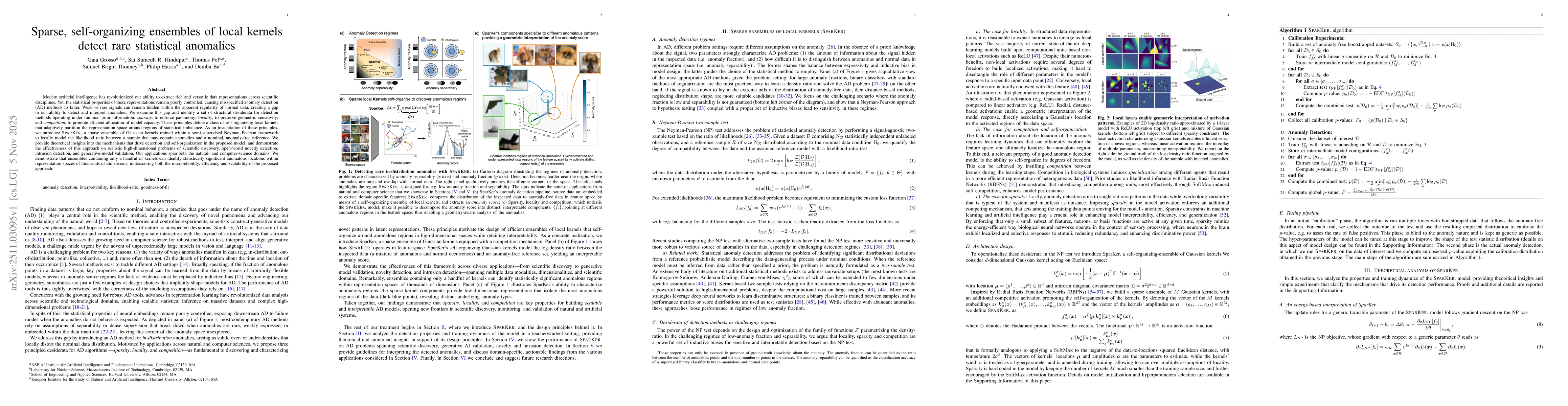 Thumbnail for Sparse, self-organizing ensembles of local kernels detect rare statistical anomalies