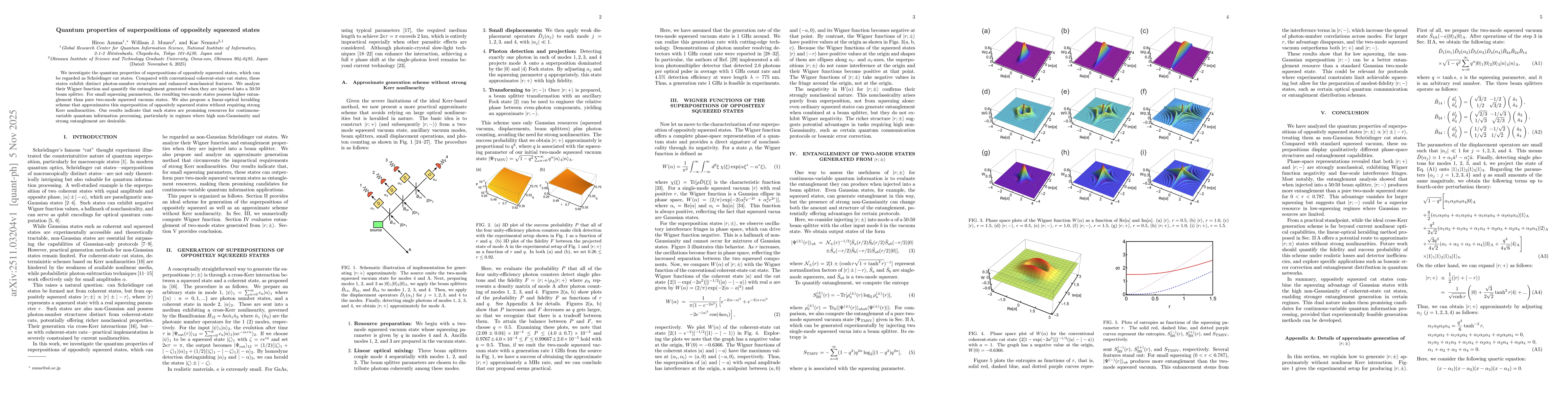 Thumbnail for Quantum properties of superpositions of oppositely squeezed states