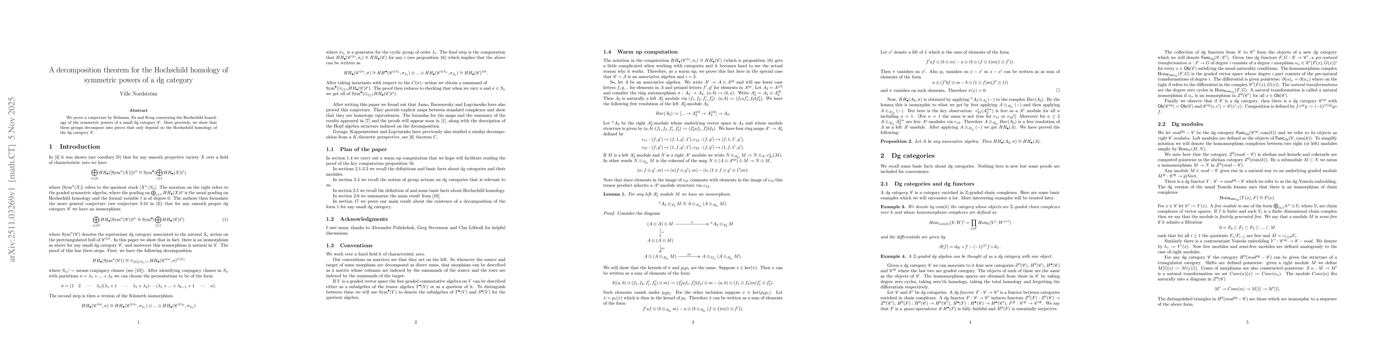 Thumbnail for A decomposition theorem for the Hochschild homology of symmetric powers of a dg category