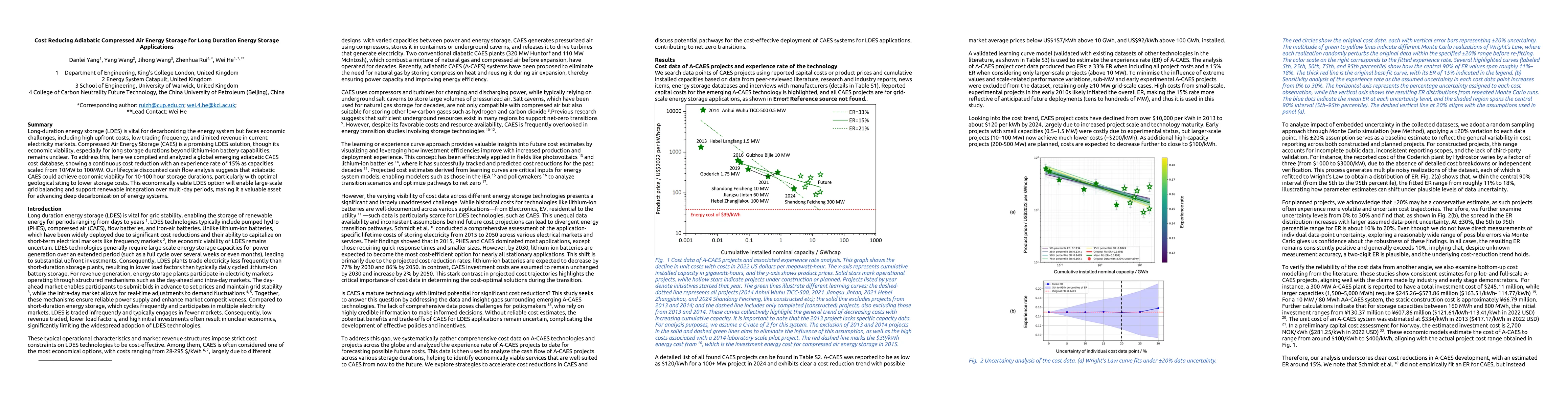 Thumbnail for Cost Reducing Adiabatic Compressed Air Energy Storage for Long Duration Energy Storage Applications