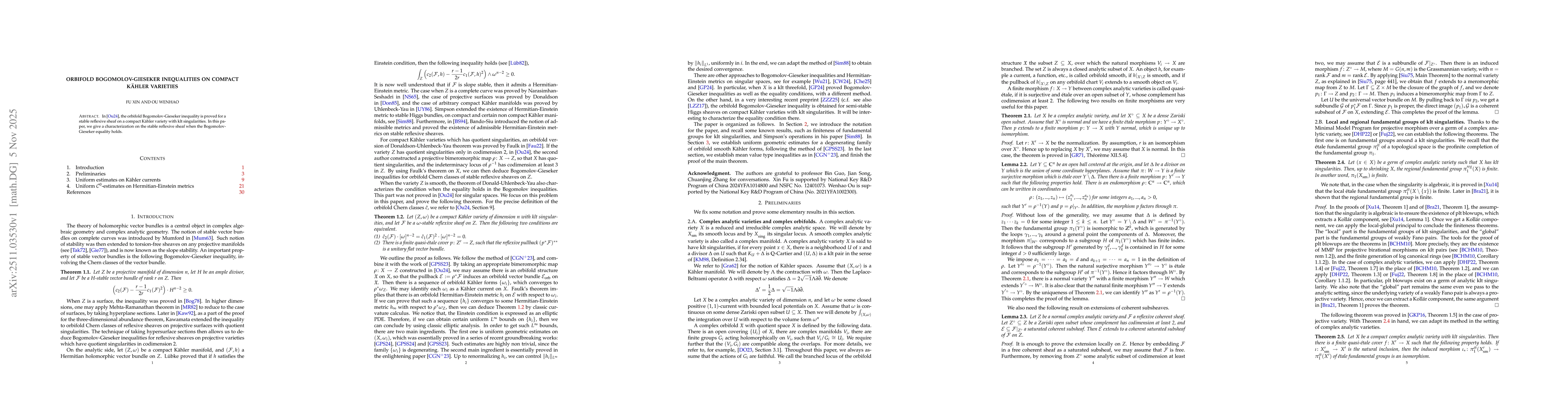 Thumbnail for Orbifold Bogomolov-Gieseker inequalities on compact Kähler varieties
