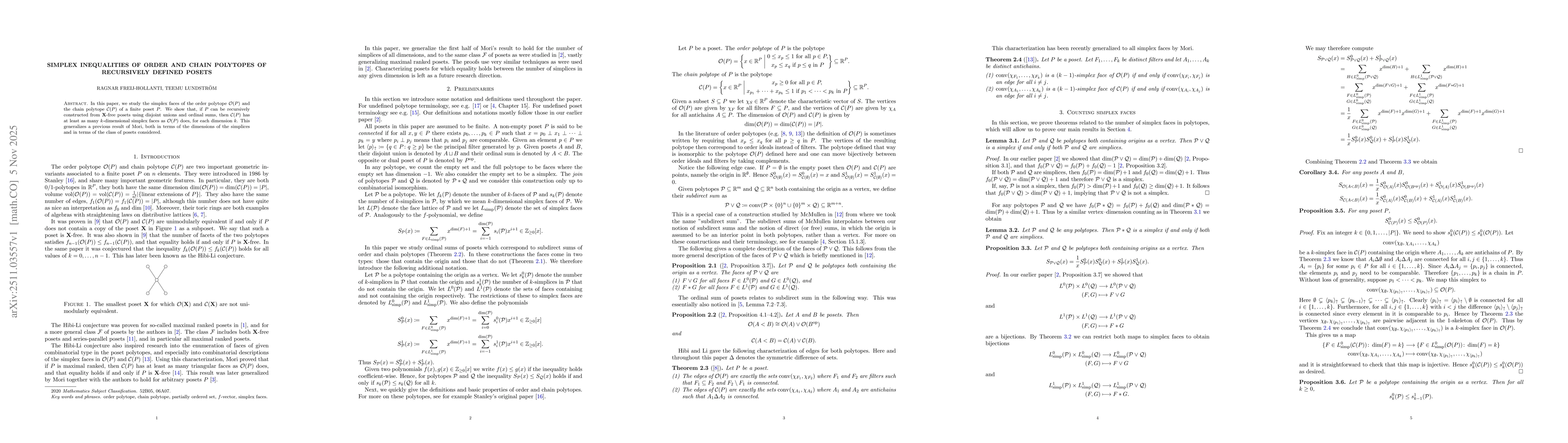 Thumbnail for Simplex inequalities of order and chain polytopes of recursively defined posets