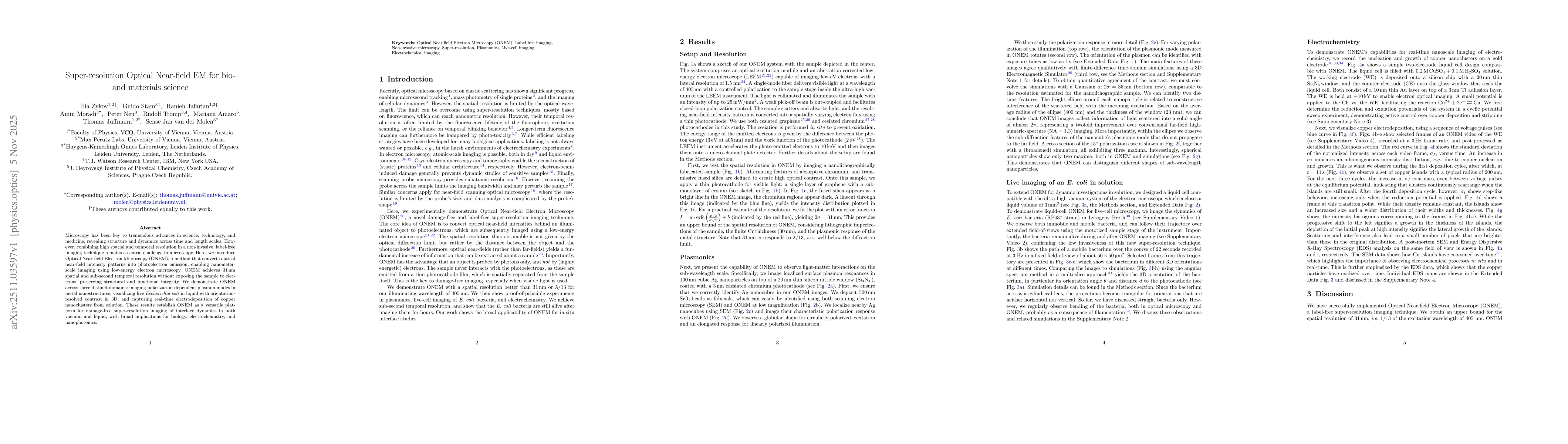 Thumbnail for Super-resolution Optical Near-field EM for bio- and materials science