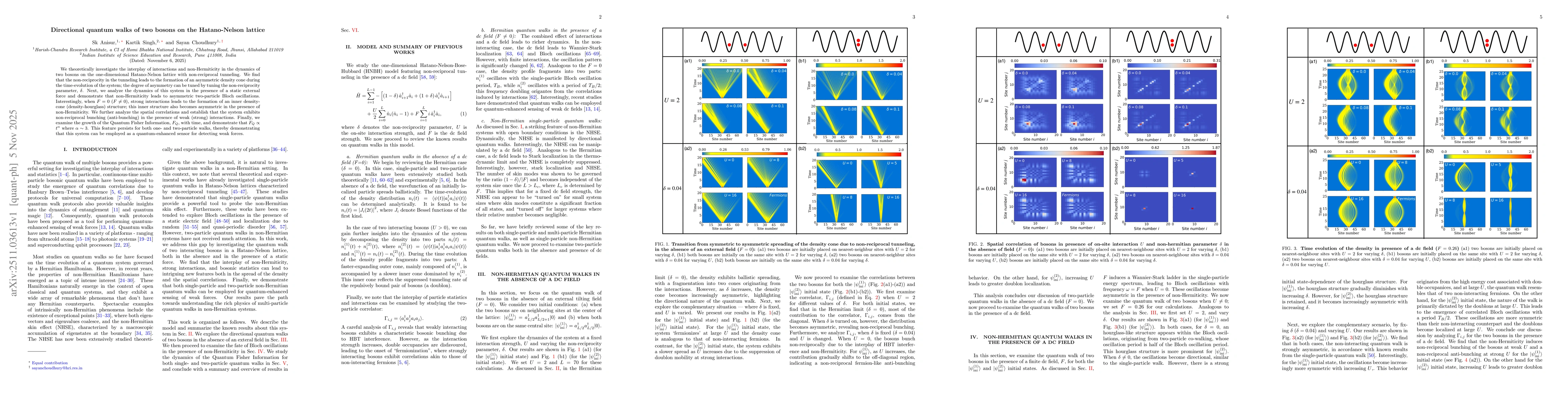 Thumbnail for Directional quantum walks of two bosons on the Hatano-Nelson lattice