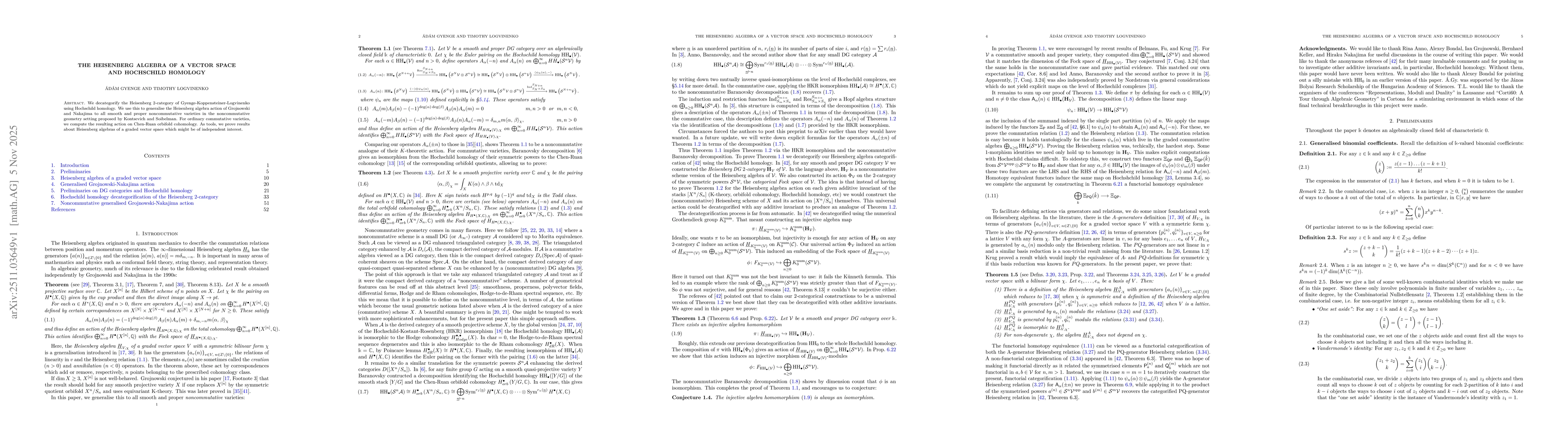 Thumbnail for The Heisenberg algebra of a vector space and Hochschild homology