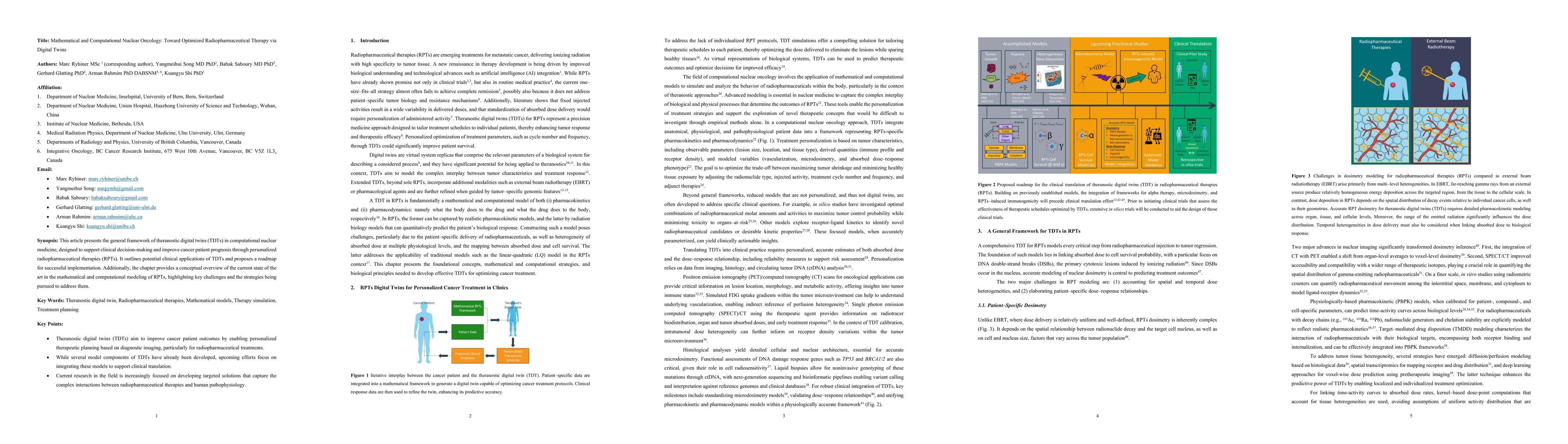 Thumbnail for Mathematical and Computational Nuclear Oncology: Toward Optimized Radiopharmaceutical Therapy via Digital Twins