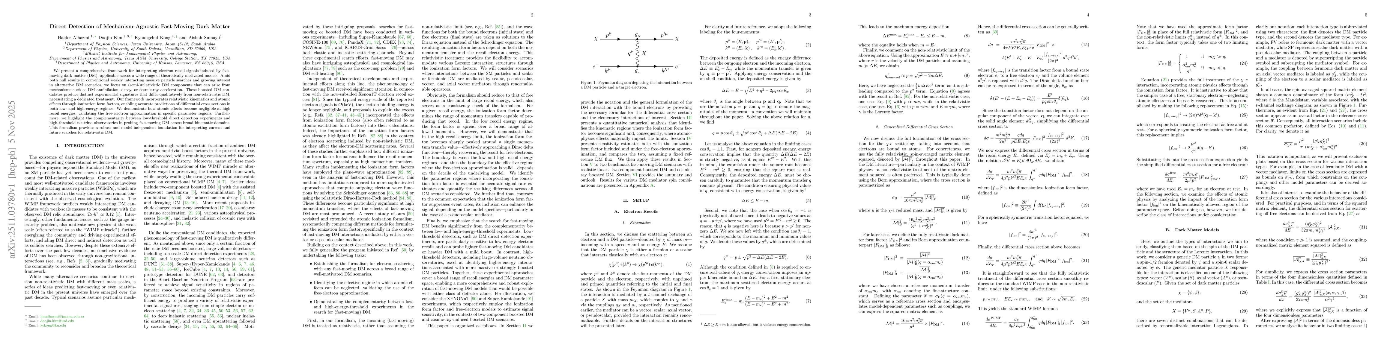 Thumbnail for Direct Detection of Mechanism-Agnostic Fast-Moving Dark Matter