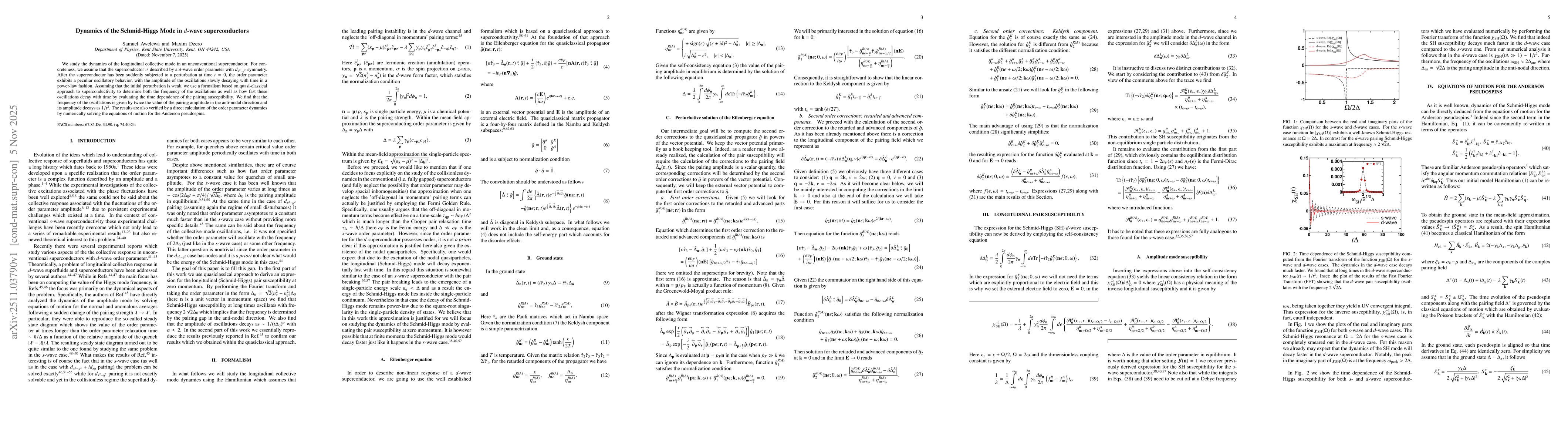 Thumbnail for Dynamics of the Schmid-Higgs Mode in $d$-wave superconductors
