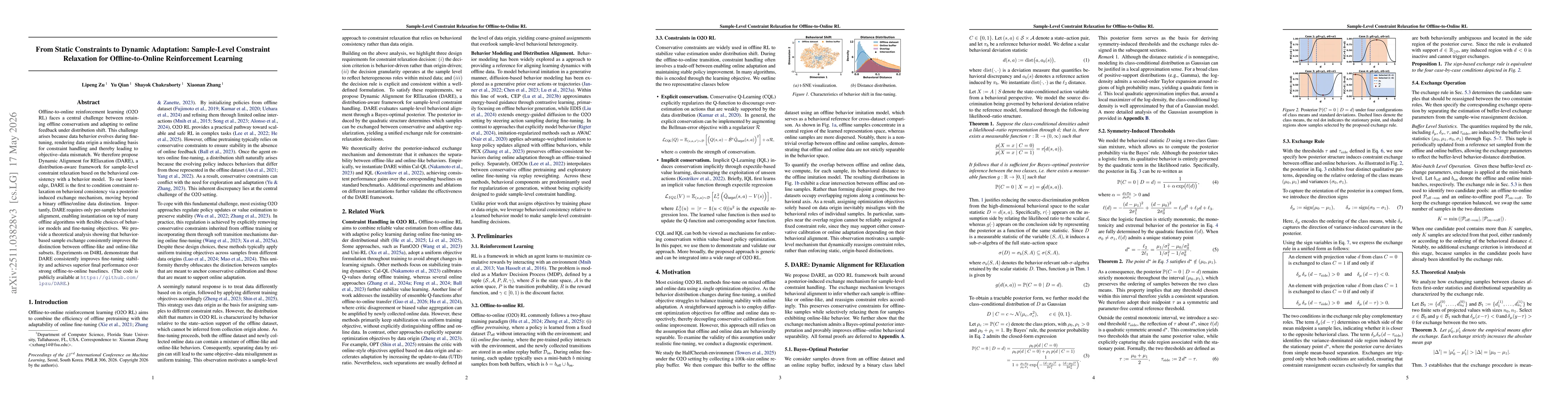 Thumbnail for From Static Constraints to Dynamic Adaptation: Sample-Level Constraint Release for Offline-to-Online Reinforcement Learning