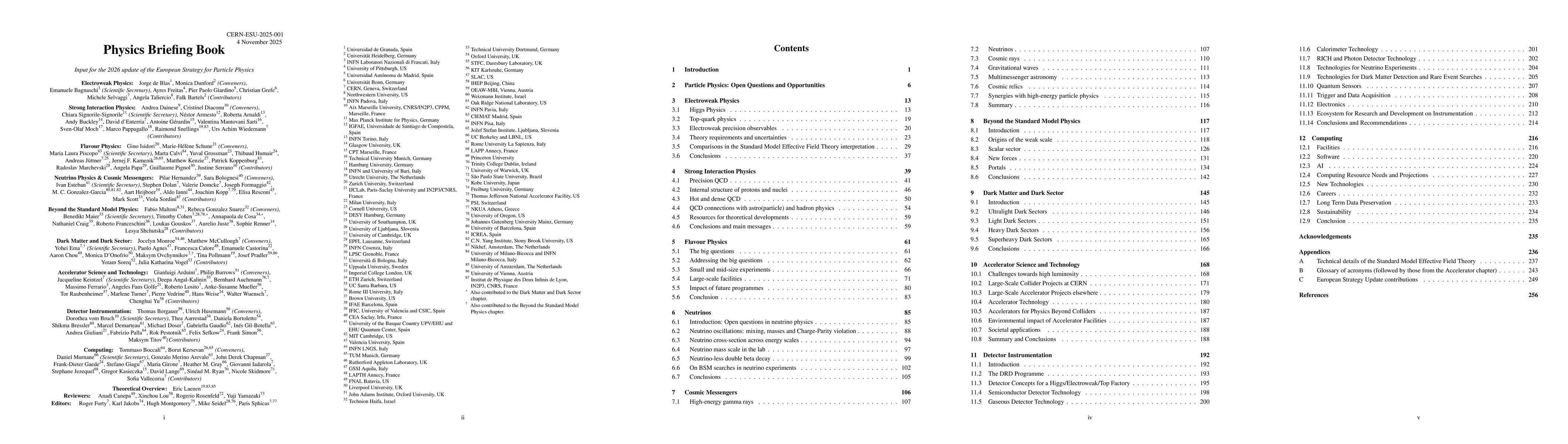 Thumbnail for Physics Briefing Book: Input for the 2026 update of the European Strategy for Particle Physics