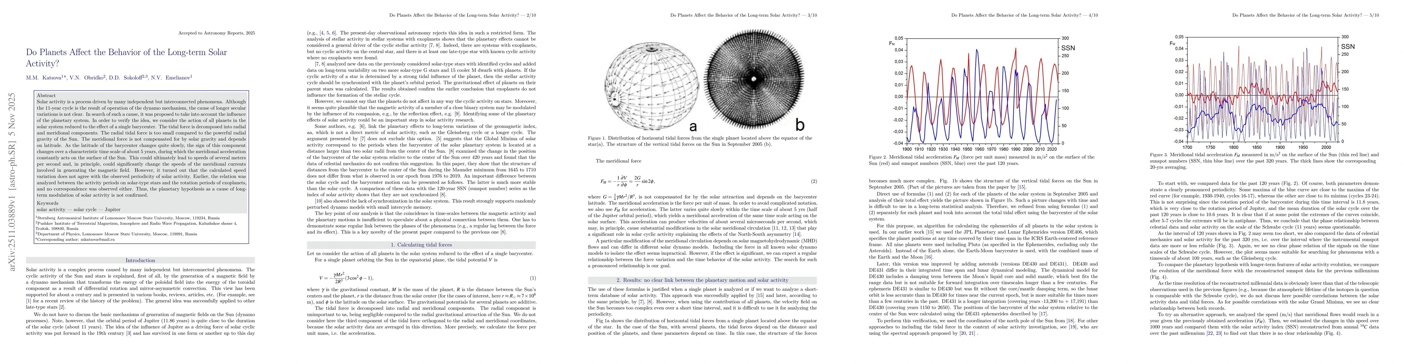 Thumbnail for Do Planets Affect the Behavior of the Long-term Solar Activity?