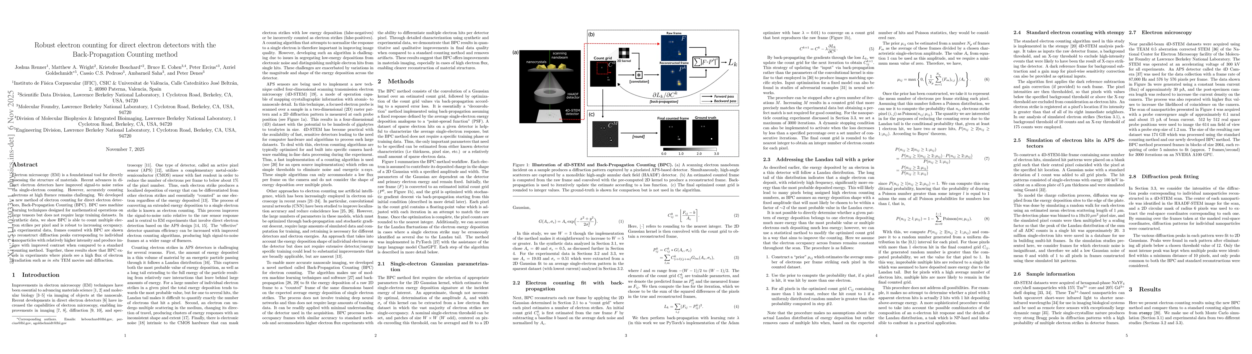 Thumbnail for Robust electron counting for direct electron detectors with the Back-Propagation Counting method