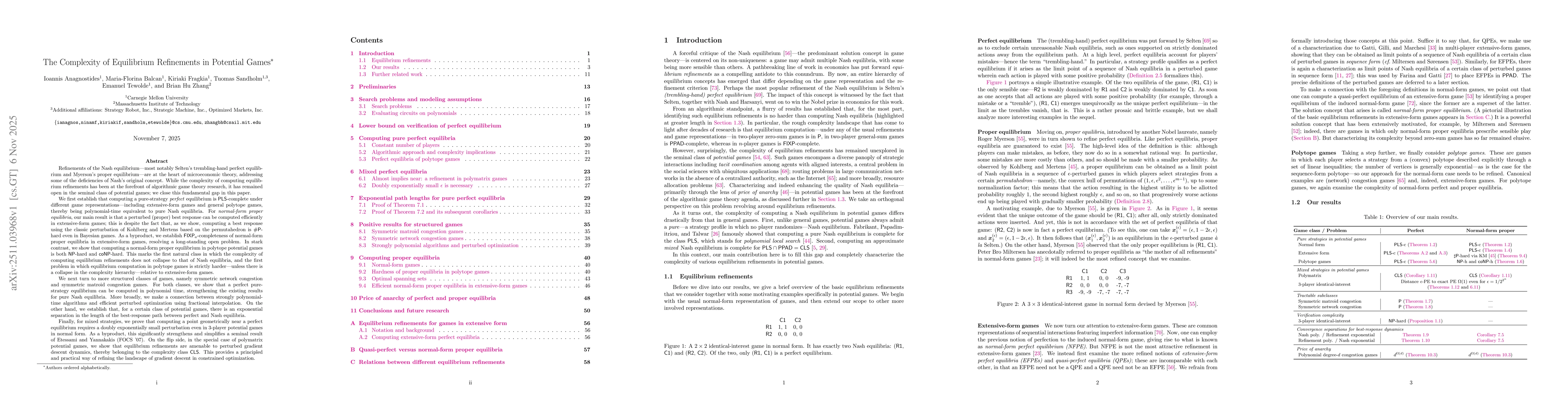 Thumbnail for The Complexity of Equilibrium Refinements in Potential Games