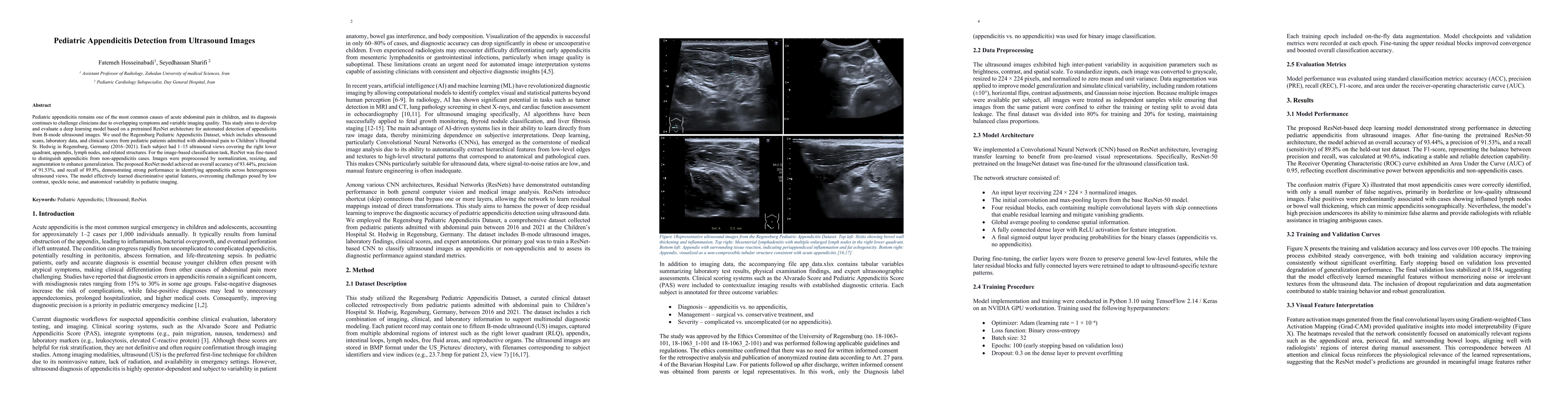 Thumbnail for Pediatric Appendicitis Detection from Ultrasound Images