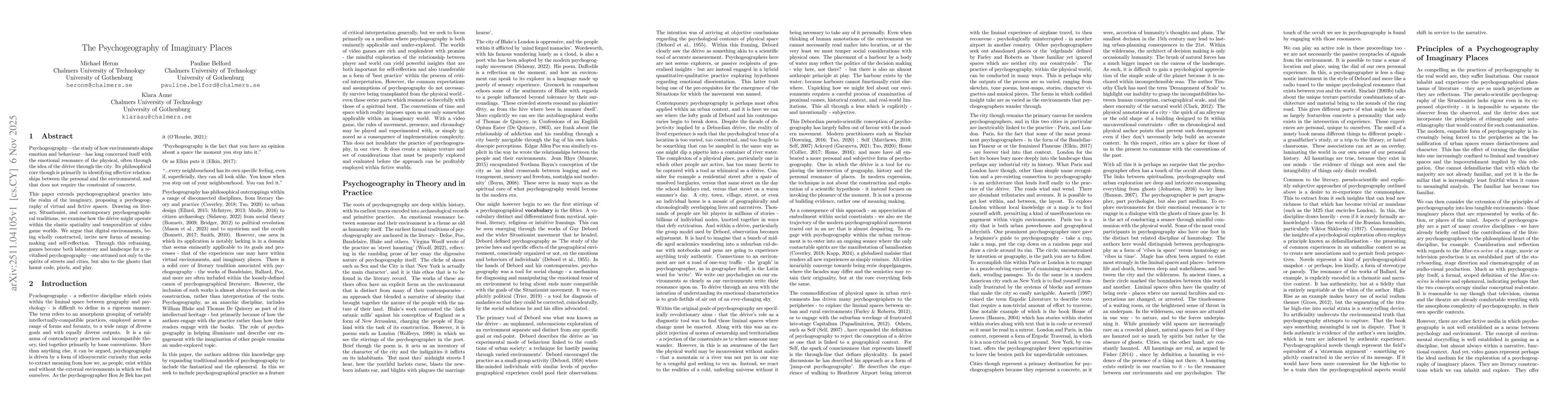 Thumbnail for The Psychogeography of Imaginary Places