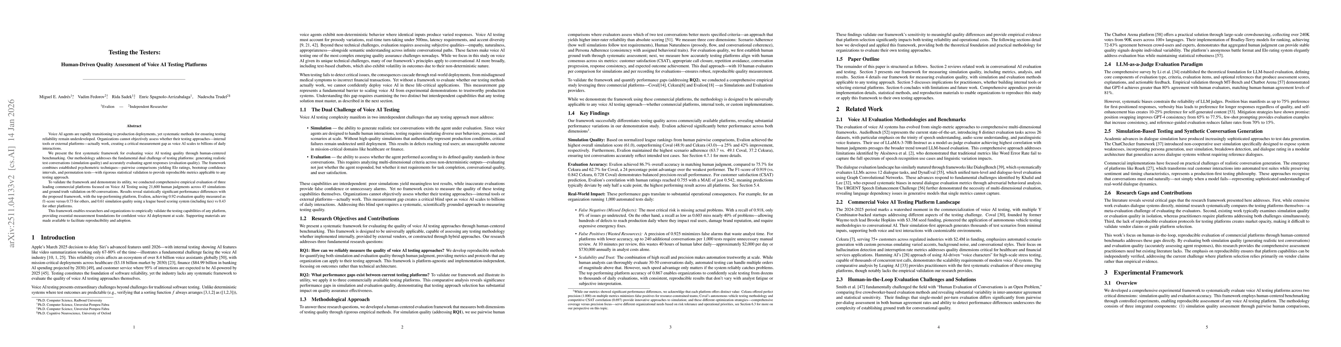 Thumbnail for Testing the Testers: Human-Driven Quality Assessment of Voice AI Testing Platforms
