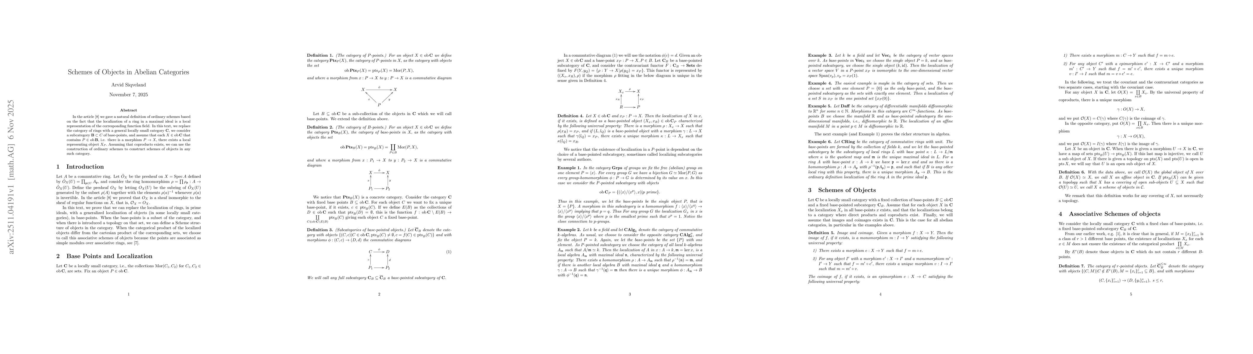 Thumbnail for Schemes of Objects in Abelian Categories