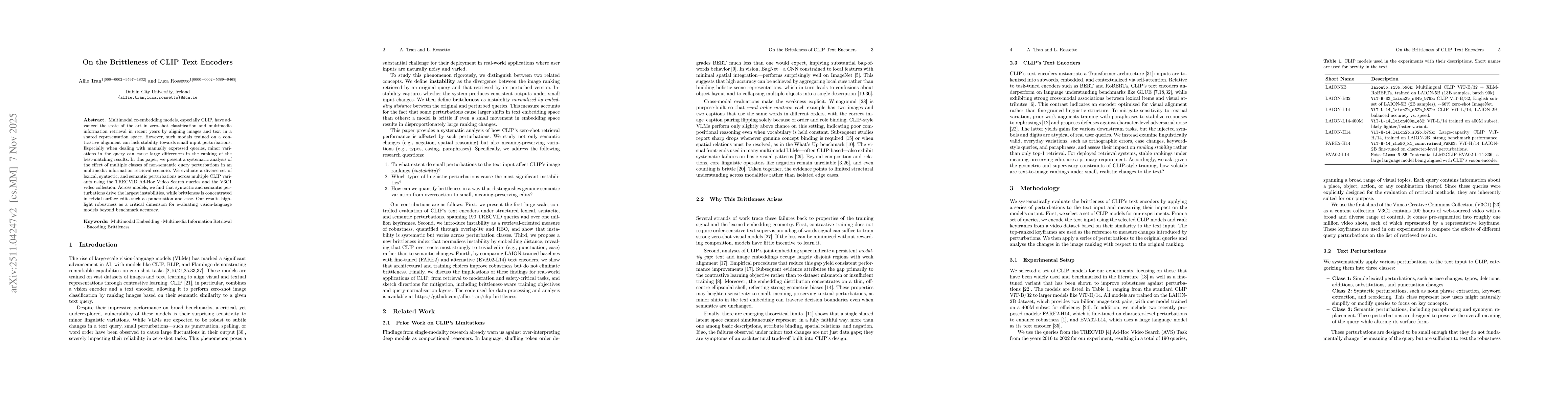 Thumbnail for On the Brittleness of CLIP Text Encoders