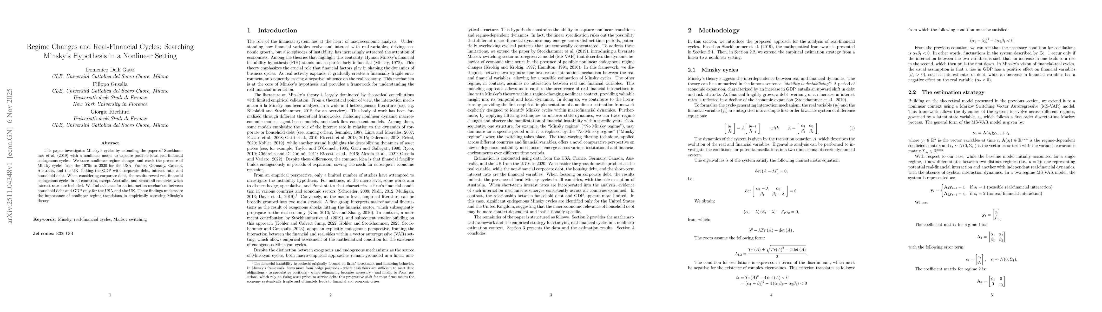 Thumbnail for Regime Changes and Real-Financial Cycles: Searching Minsky's Hypothesis in a Nonlinear Setting