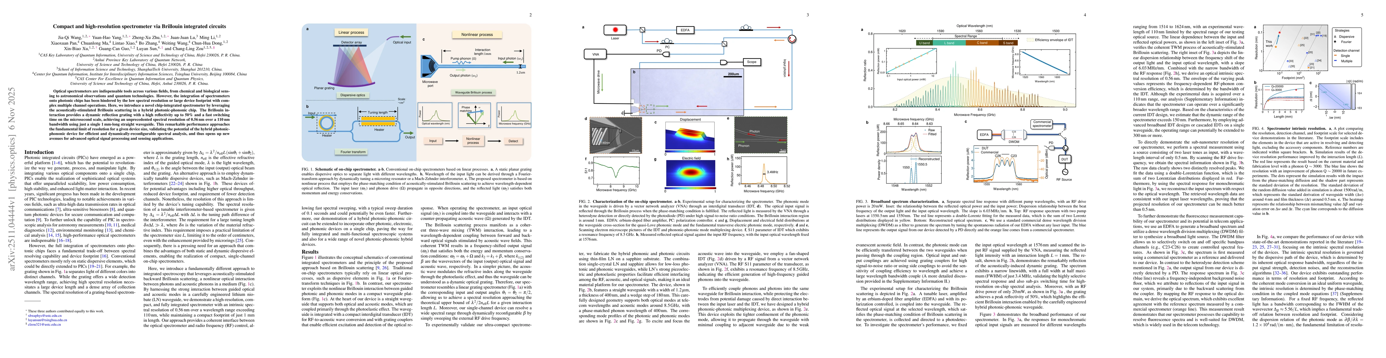 Thumbnail for Compact and high-resolution spectrometer via Brillouin integrated circuits