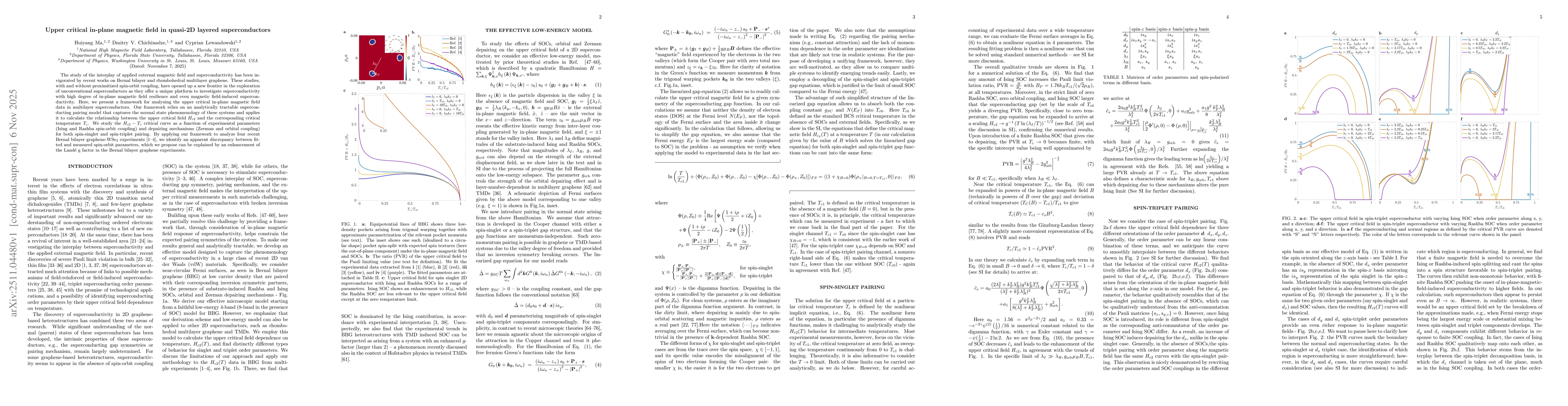 Thumbnail for Upper critical in-plane magnetic field in quasi-2D layered superconductors